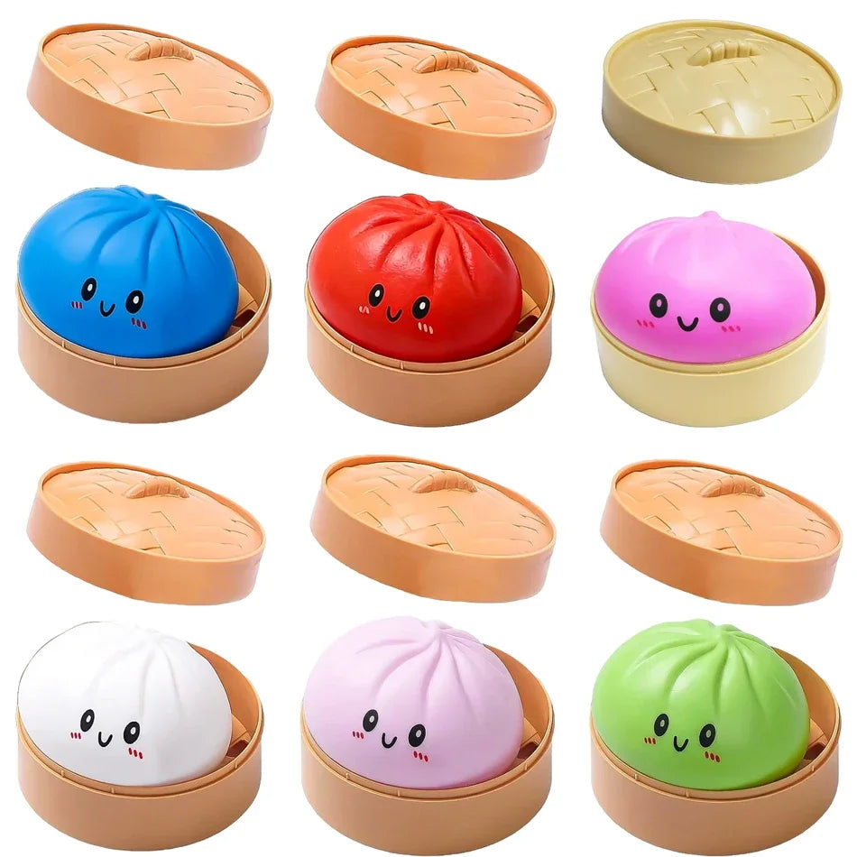 Squishy Dumpling Stress Relief Toy – Cute Squeeze Fidget for Anxiety & Fun