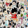 A collage of various characters from the Haikyuu anime series in sticker form.