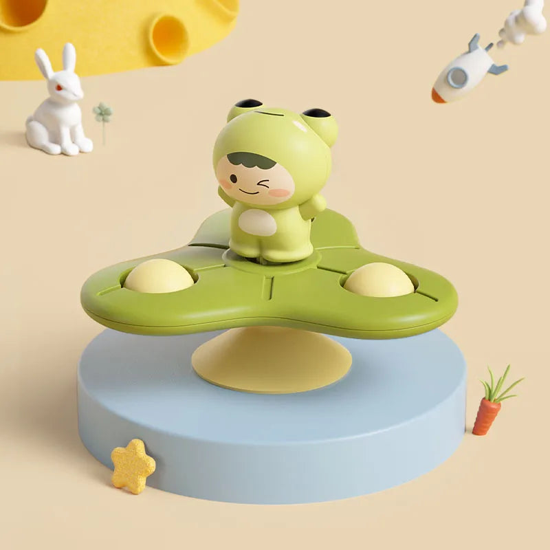 Sensory Spinning Top Bath Toys with Suction Cup