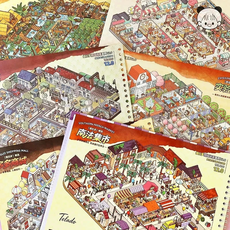 3D Interior Design Sticker Book for DIY Scrapbooking