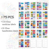 Portable 10-Compartment Pill Organizer with 175 Labels