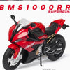 Red BMS 1000RR Superbike diecast sport motorcycle model