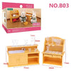 Forest Animal Miniature Dollhouse Furniture Set – 1/12 Scale Bedroom, Kitchen & Bathroom Decor