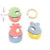 Fruit-Shaped Silicone Baby Teether with Rattle