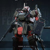 A detailed 3D render of a red and black mecha model kit named Fenrir A6 Assault Type.