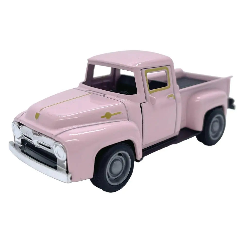 Vintage Red Die-Cast Metal Truck – Pull-Back Miniature Collectible