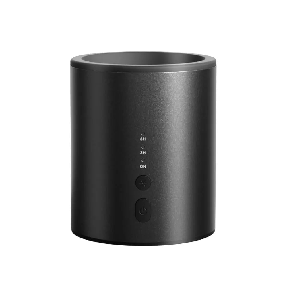 A matte black electric wax melt heater with controls for 6H, 3H, and ON settings.