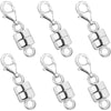 A set of silver magnetic jewelry clasps for necklaces and bracelets.