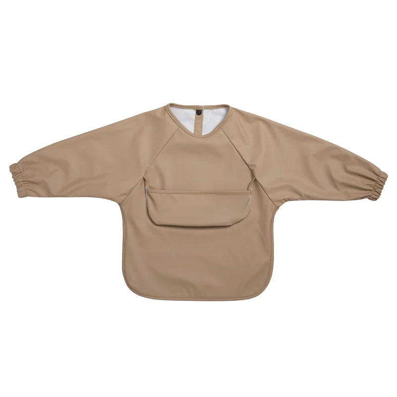 Waterproof Long-Sleeve Art Smock Bib for Toddlers
