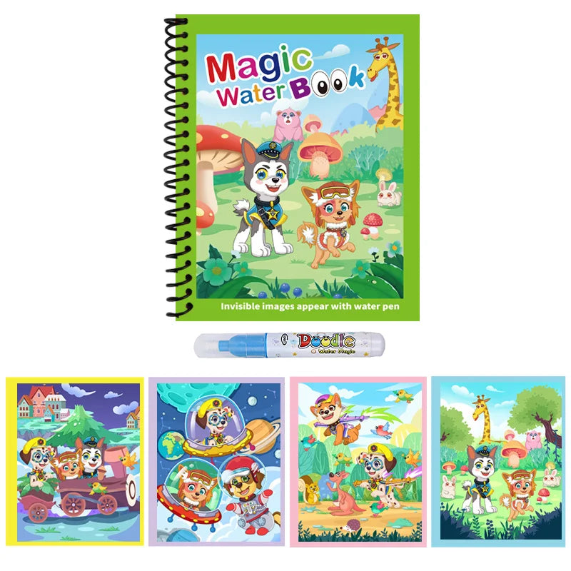 Reusable Water Drawing Book with Refillable Pen