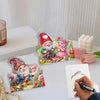 DIY diamond painting birthday card set featuring flower and bird designs on a card background