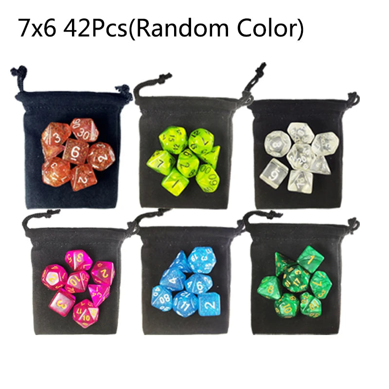 Multicolor Polyhedral Dice Set for RPG and Board Games
