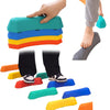 A set of colorful, non-slip sensory stepping stones used as a balance obstacle course for children.