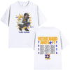 White cotton t-shirt featuring a graphic design related to the Hit Me Hard and Soft Tour