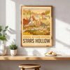 Vintage Autumn Festival Art Print — Cozy Window Scene Wall Decor