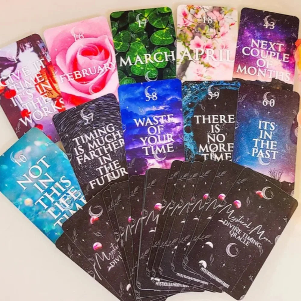 Mystical Moon Divine Timing Oracle Deck – 60 Cards for Insightful Readings