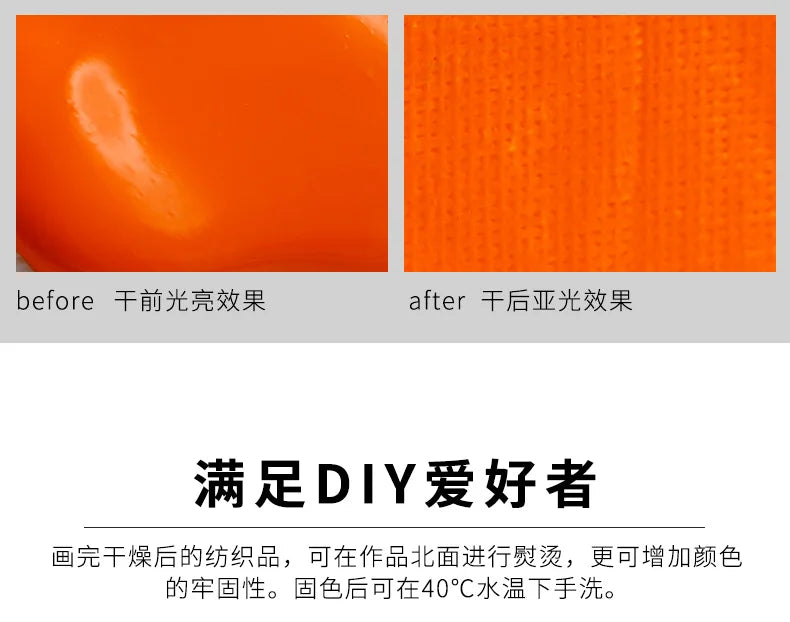 Permanent Fabric Paint for Clothes, T-Shirts & Canvas