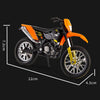 A black and orange 1:18 scale KTM 450 SX-F diecast motorcycle model shown in profile view.