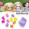 Mini Pastel Plastic Hair Clips for Dolls (10-Piece Set)