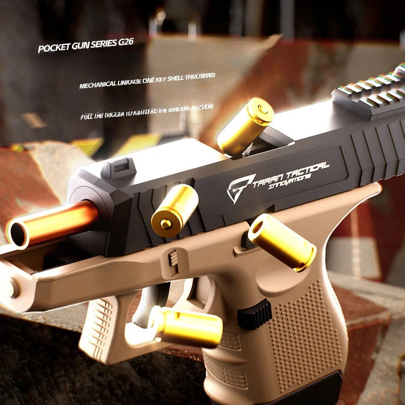Compact Blowback Toy Pistol with Shell Ejection