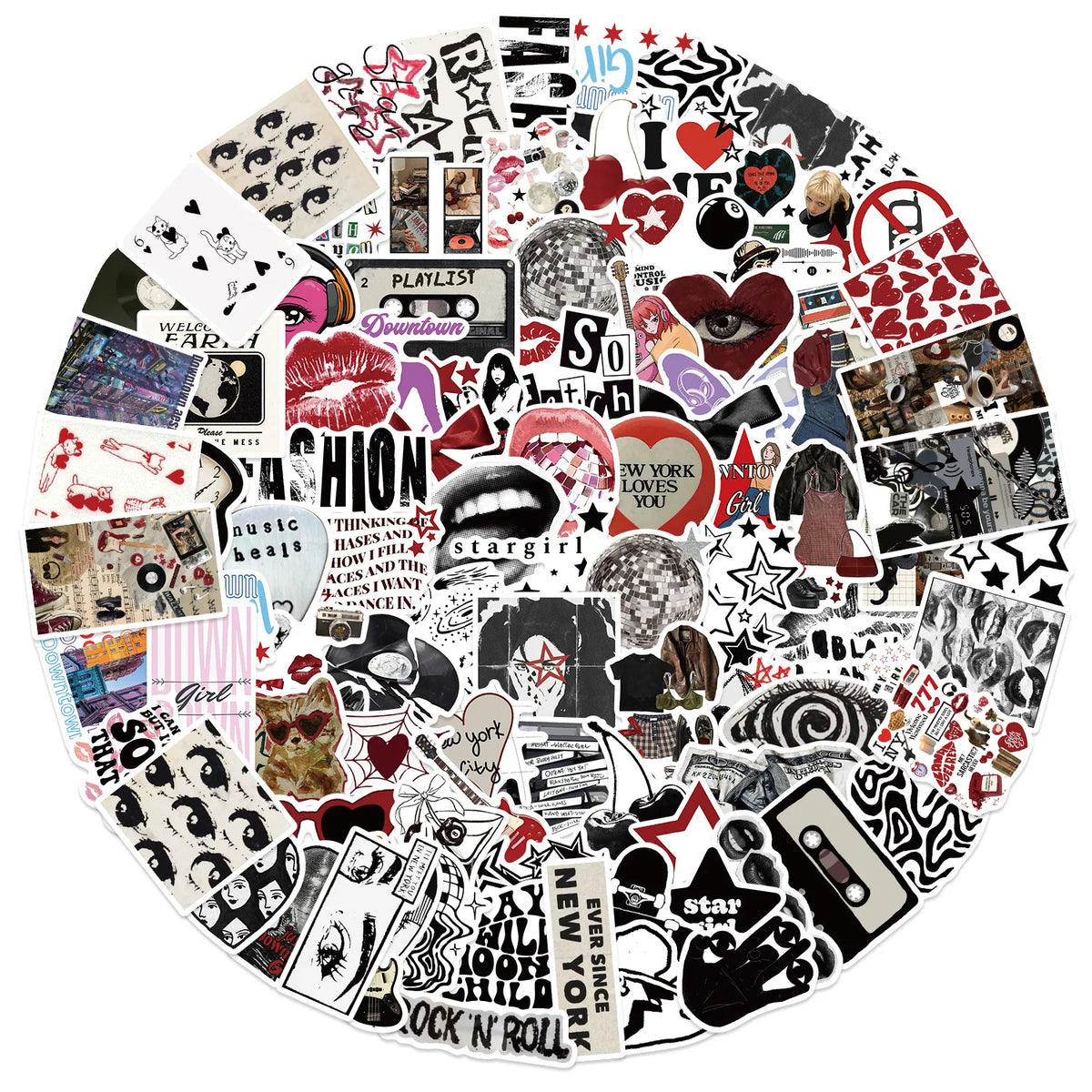 Retro Y2K Graffiti Sticker Pack for Laptops, Phones & Gear