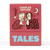 A pink box for the Couples Edition card game titled Tales featuring a graphic of two people holding hands.