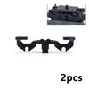 Two black motor and servo pieces for building blocks