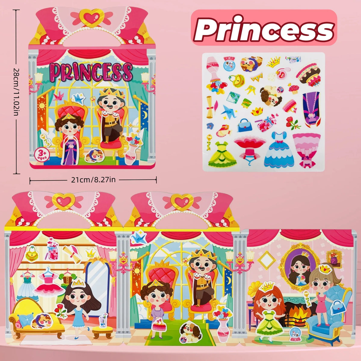 Reusable Sticker Book for Kids – Mess-Free Pretend Play & Learning Themes