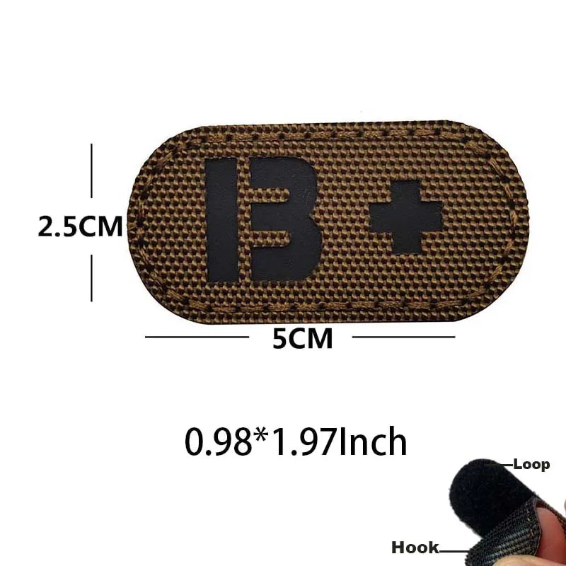 Blood Type Tactical Patches with Glow-in-the-Dark Design