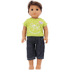 Bear Print Casual Outfit for 43 cm Baby Dolls