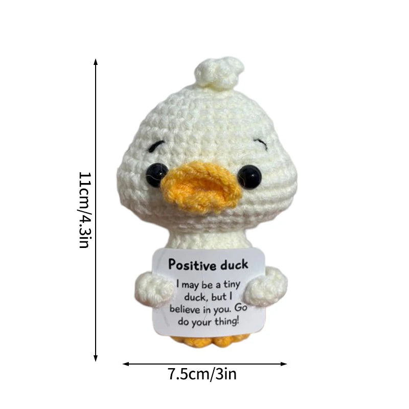 Handmade Crochet Positive Doll with Hugging Card