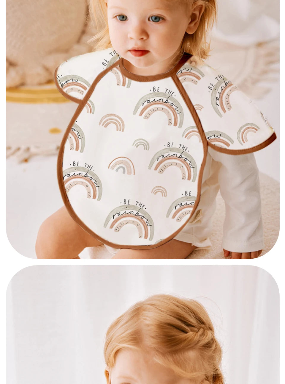 Waterproof Adjustable Baby Bib with Catch Pocket