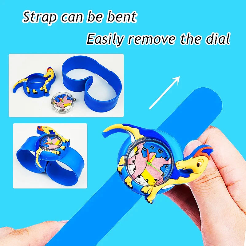 Kids' Cartoon Dinosaur Digital Watch with Silicone Band