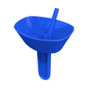 A bright blue drip-proof popsicle holder with a fun cartoon design.