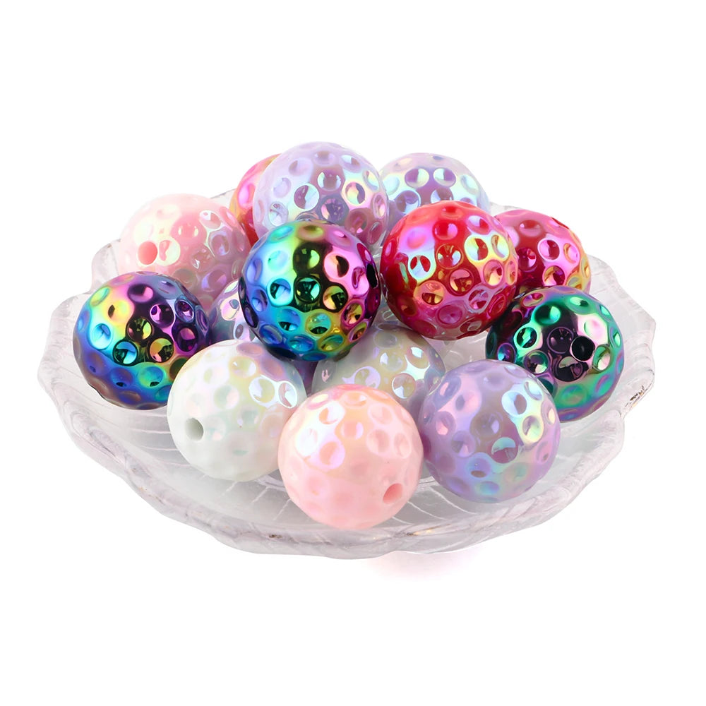 20mm Round Rhinestone Acrylic Beads – Mix Colors for Jewelry Making
