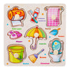 Toddler Wooden Puzzle Set - Animal, Traffic & Fruit Theme - Montessori Learning Toy