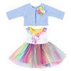 Adorable Baby Doll Clothing Set with Coat and Dress