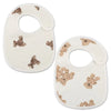 Baby Cotton Gauze Bibs with Waterproof Backing (2-Pack)