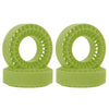 Two green silicone rubber tire inserts for RC crawlers