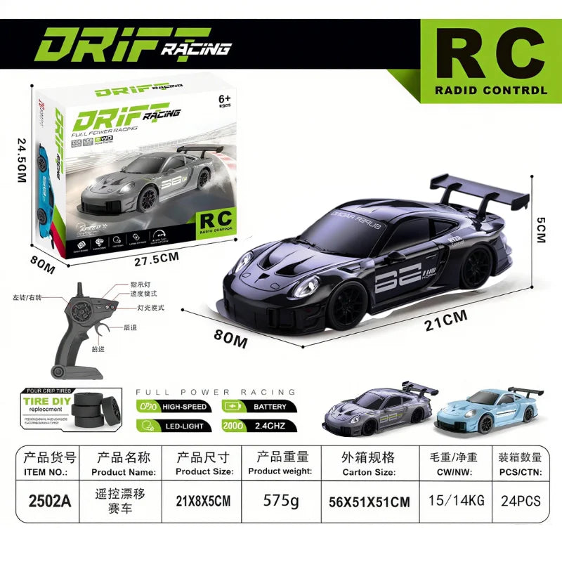 1:24 Scale RC Drift Car – High-Speed Remote Control Sports Car