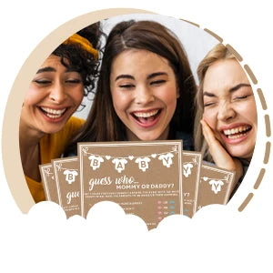 Baby Shower Guess Who Game Cards (Set of 10) for Mom or Dad