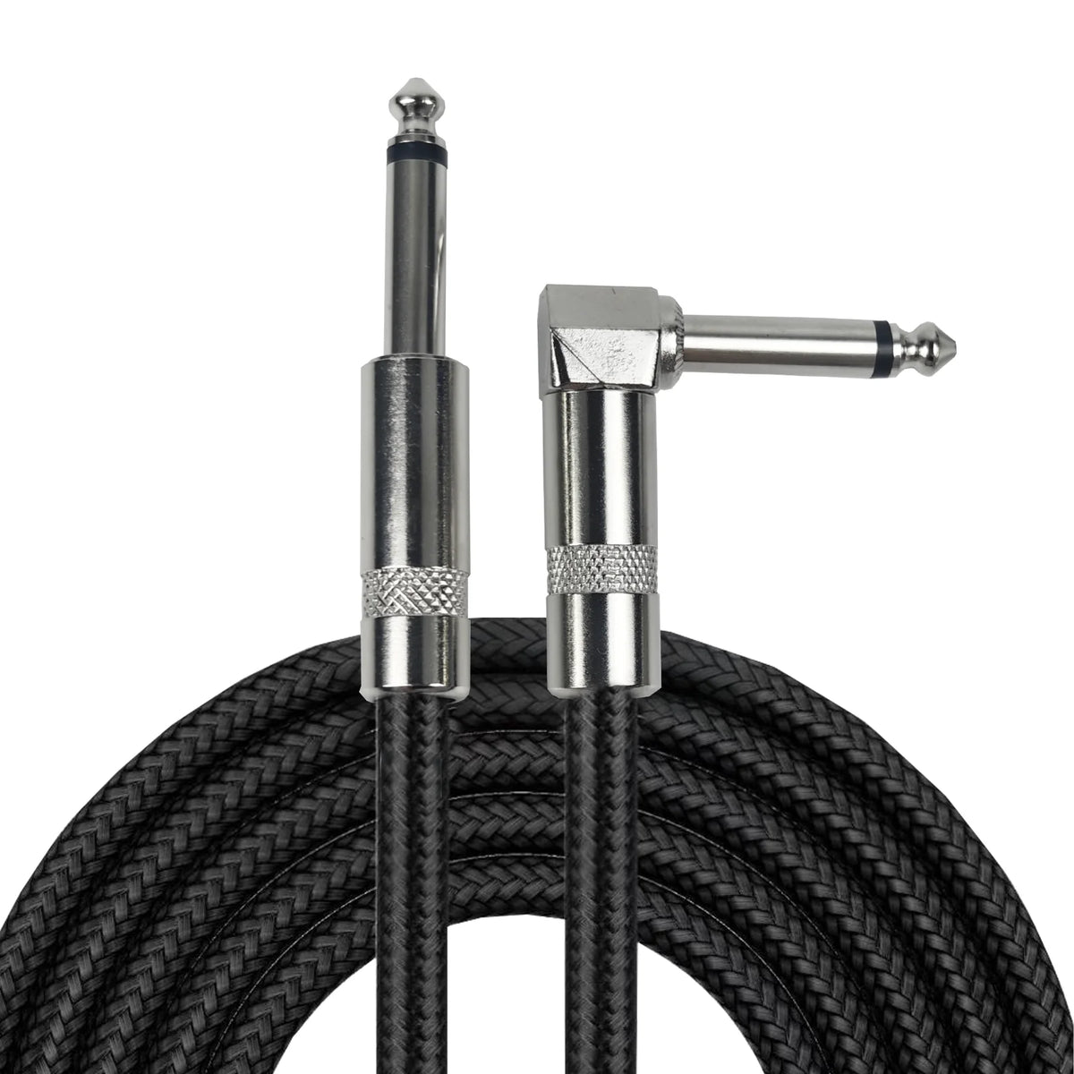 Braided Guitar Cable with 90° Plug – Noise Reduction for Clear Sound