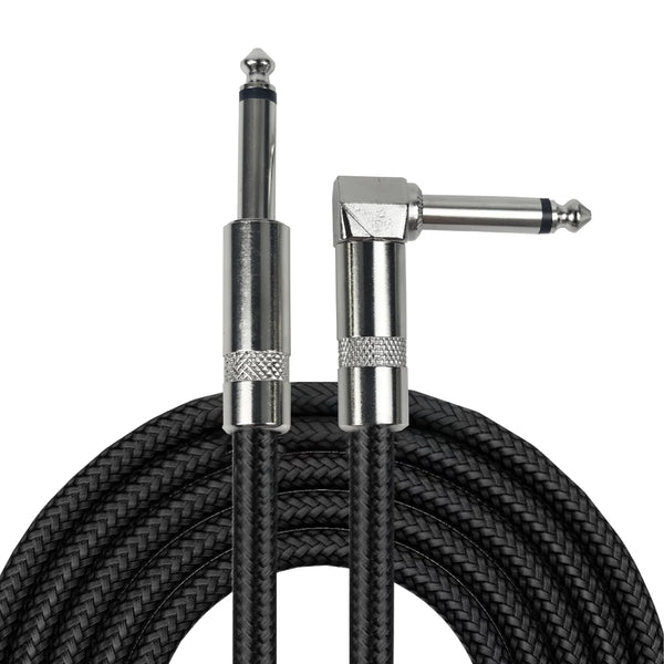 Braided Guitar Cable with 90° Plug – Noise Reduction for Clear Sound