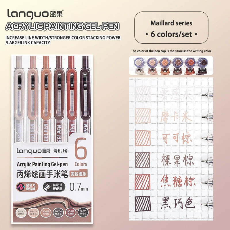 12 Color Acrylic Gel Pen Set