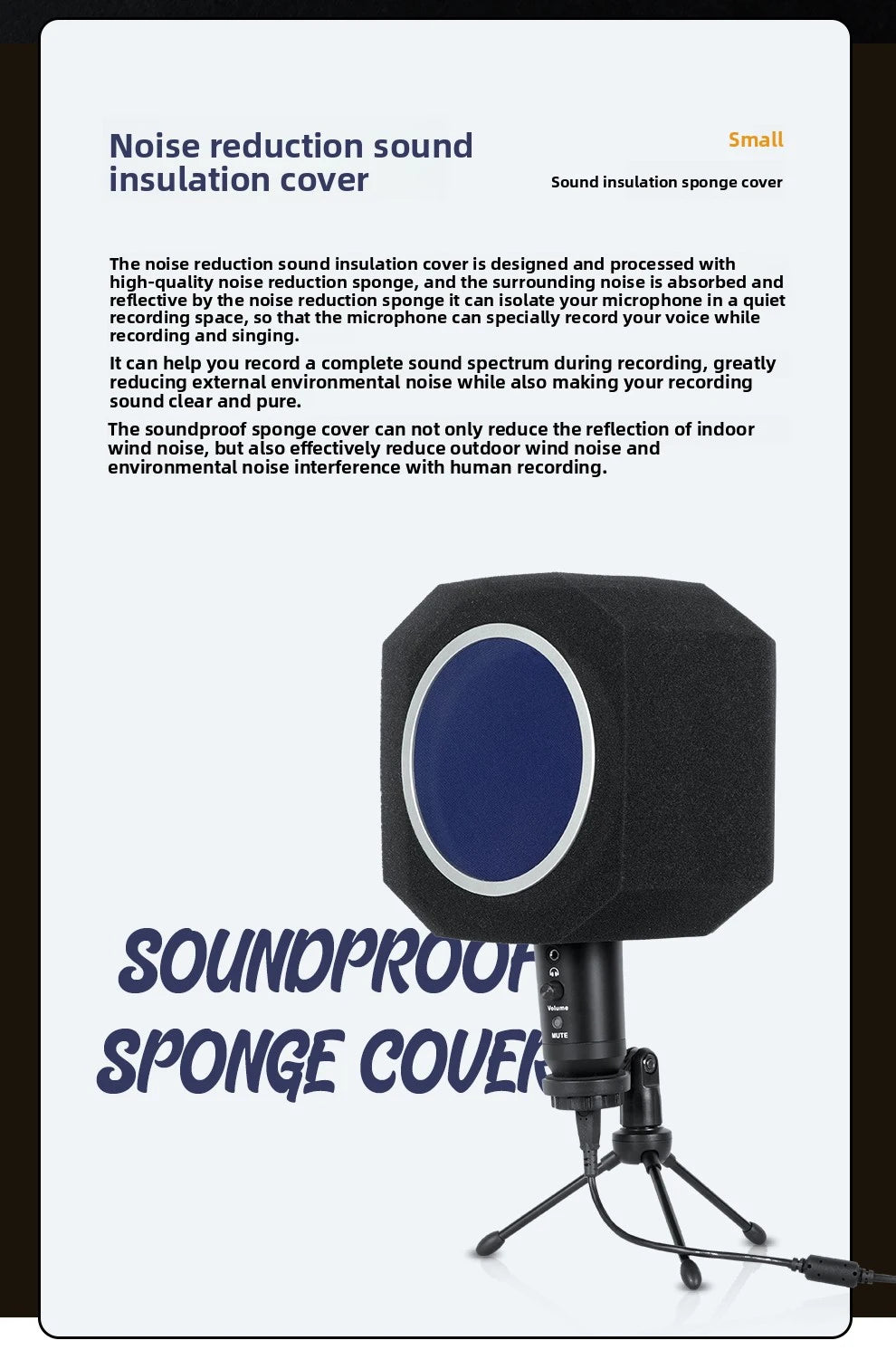 Studio Microphone Foam Isolation Shield with Pop Filter Windshield