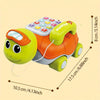 Musical Turtle Crawling Toy with Piano Lights and Baby Phone