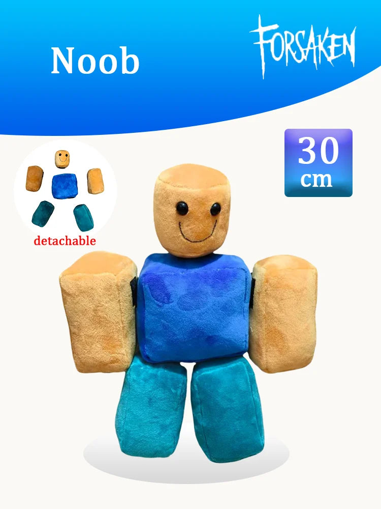 A soft plush rabbit stuffed toy with a smiling face, featuring detachable parts and measuring 30 cm.