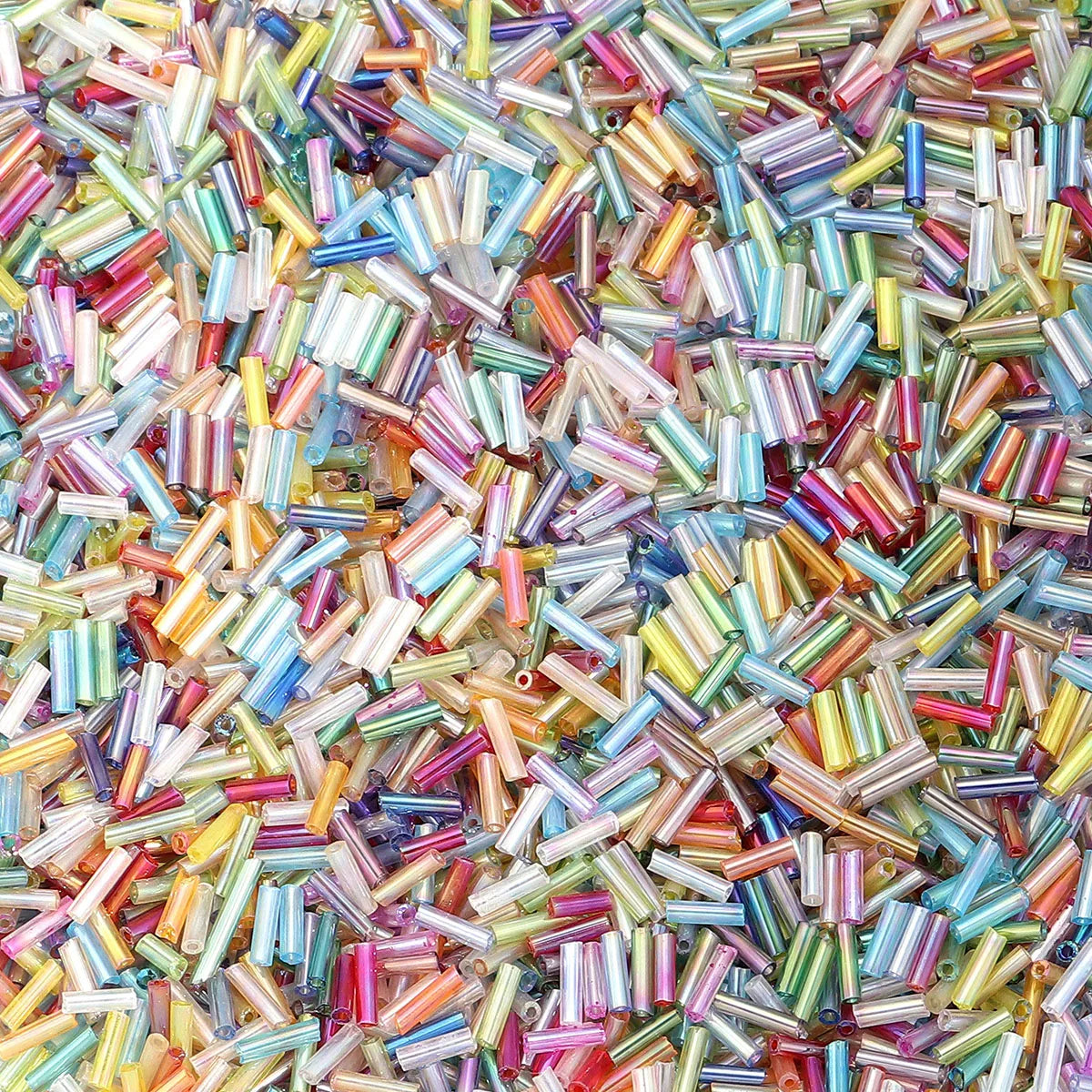 2mm Glass Seed Beads for Jewelry Making – Colorful Tube Beads (10g Pack)