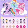A blind box featuring My Little Pony Magic Sweetheart watches in various colors and designs.