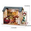 DIY Miniature Wooden Dollhouse Kit with LED Lighting